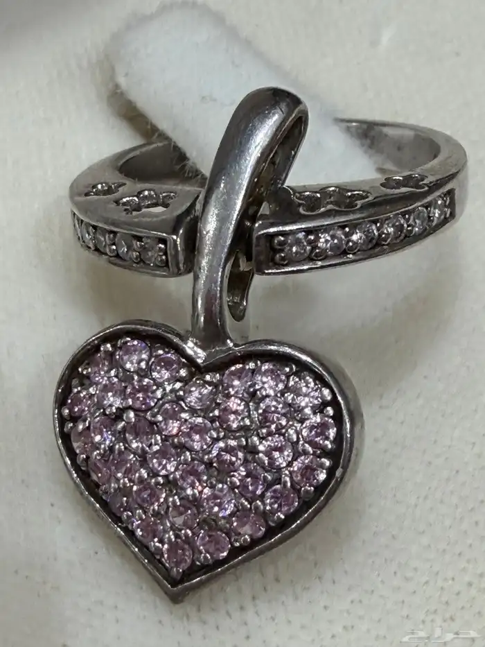 خواتم فضة نسائية فاخرة عيار 925 متحركة على شكل قلب 2