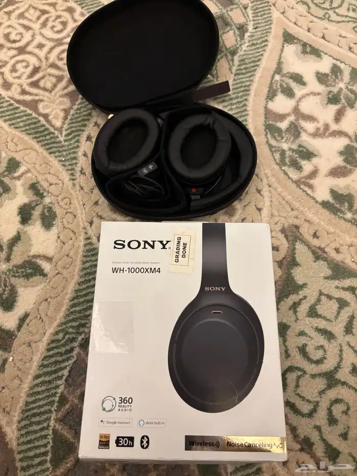 سماعه سوني WH-1000XM4 ام فور M4 نظيفه بكامل ملحقاته وكرتونه 4