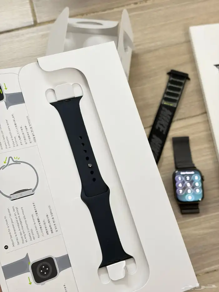 Apple Watch Series 9 45mm Graphite cellular ساعه ابل 10