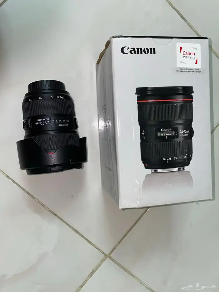 عدسة كانون Canon 70-24 نظيفة بكرتونها 0