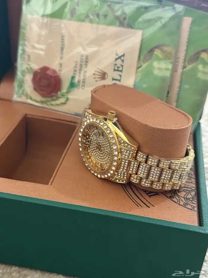 ساعه رولكس نسائيه الماس بالكامل 2