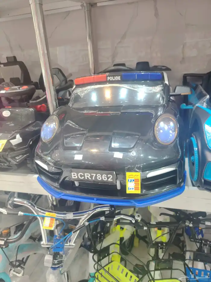 سيارة شرطة أطفال قيادة يدويه مع تحكم ريموت ريموت 0