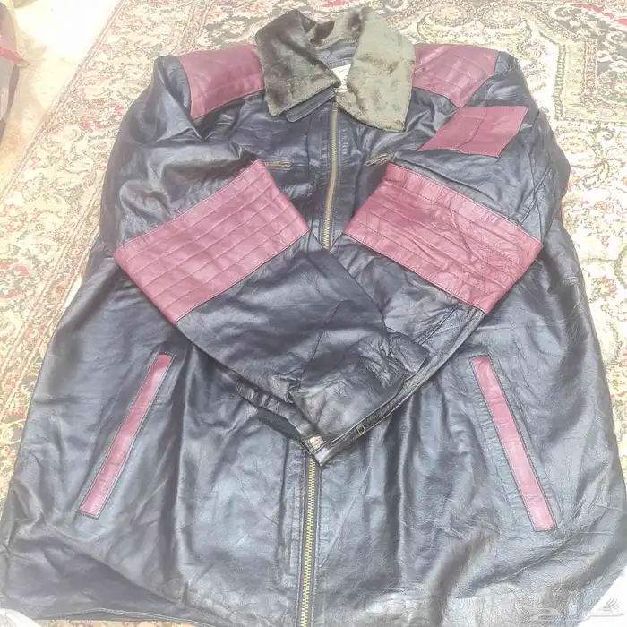 معطف جلد طبيعي فاخر من ماعز كشمير الجبلي مضمون على الشرط. 1