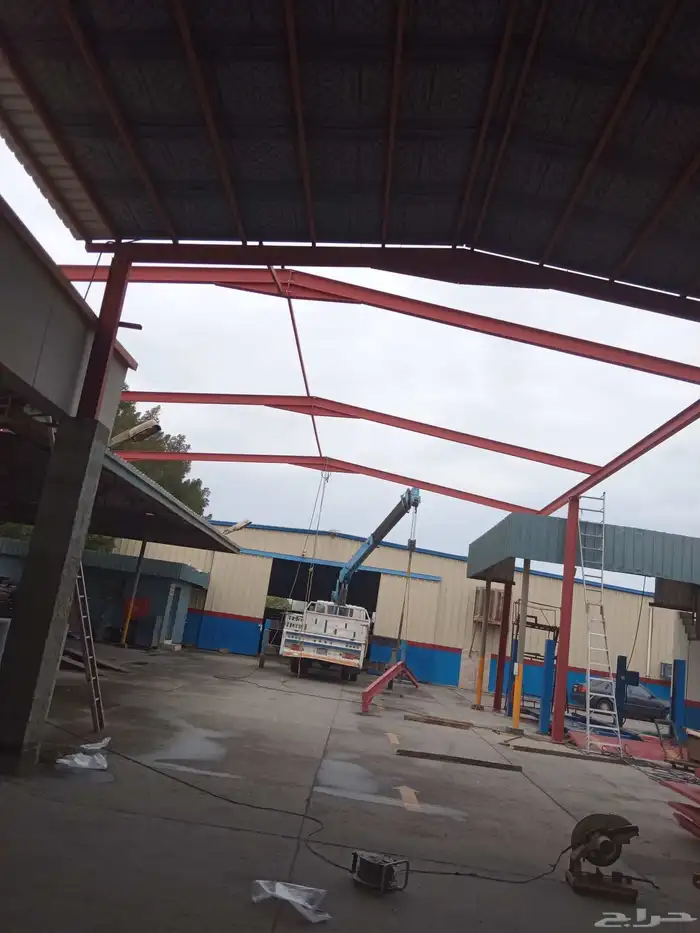 نعمل في مجال الحديد هناجر ومظلات وجلسات جوال 7