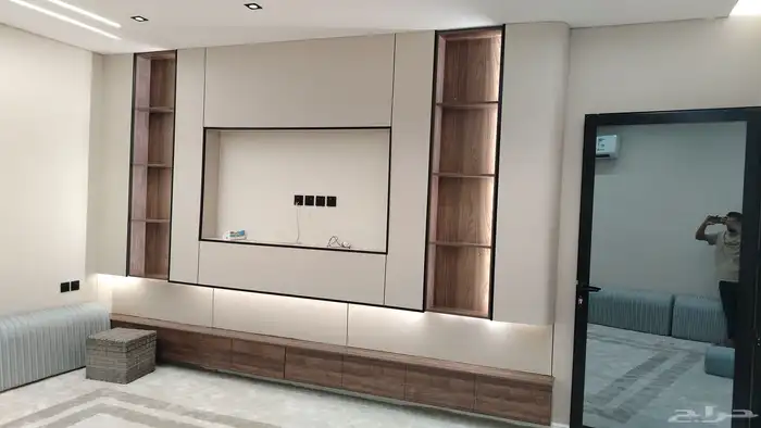 ديكورات داخليه تنسيق مداخل خلفيات شاشه ارضياة باركيه جبس بور 9