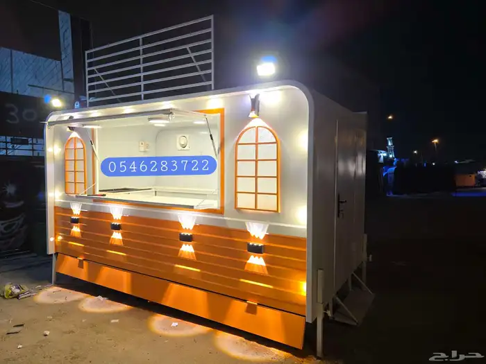 مواصفات العربه -1- مطبخ كامل مصنوع من الاستيل 2 جدران و 2