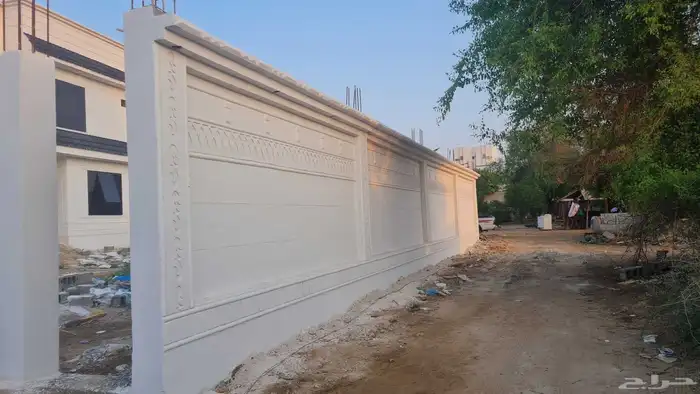 ديكورات خارجية اسمنتيه لياسه ملونه بطحاء الرياض بديل الحجر 8