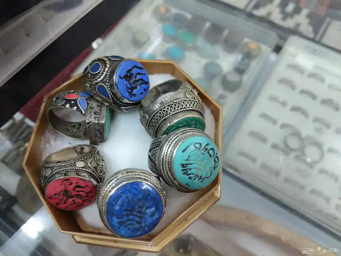 خواتم فضه منقوشة 9