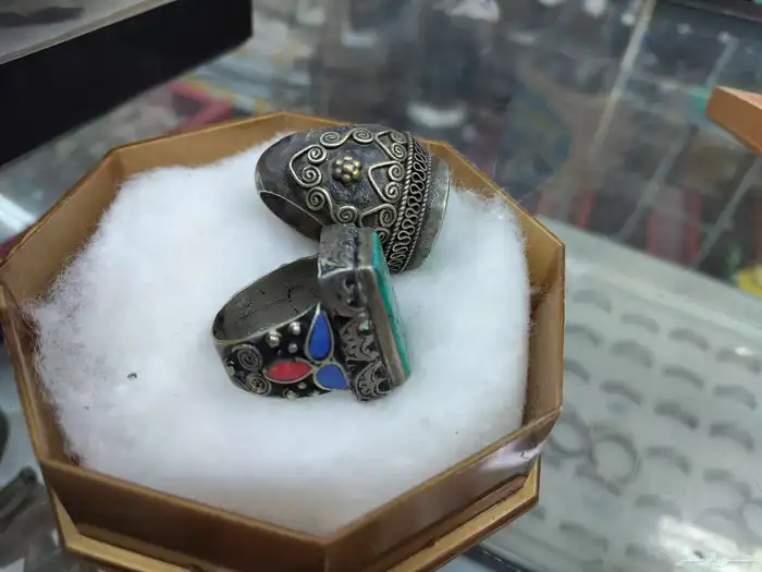 خواتم فضه منقوشة 8