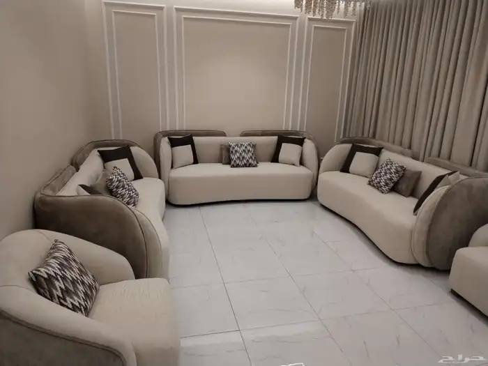 أثاث منزلي تفصيل حسب الطلب كنب وستاير 9
