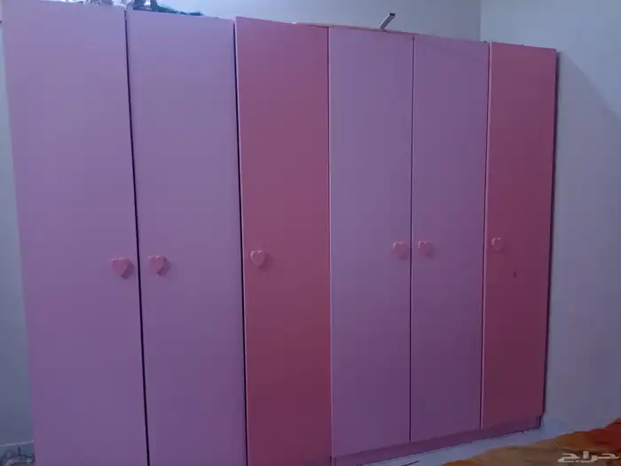 اثنين دولاب بنات لون وردي 2