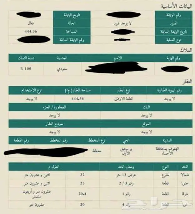 للبيع أرض في الأحساء بوسحبل الأول 0