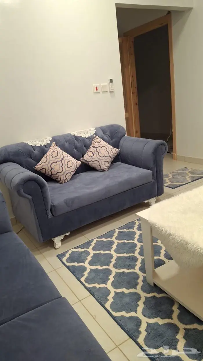 طقم كنب كامل مع الطاولات والفرشه 5