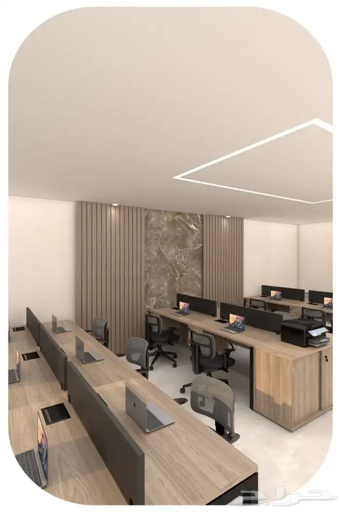 تصميم وتنفيذ ورك استيشن ومكاتب عمل 3