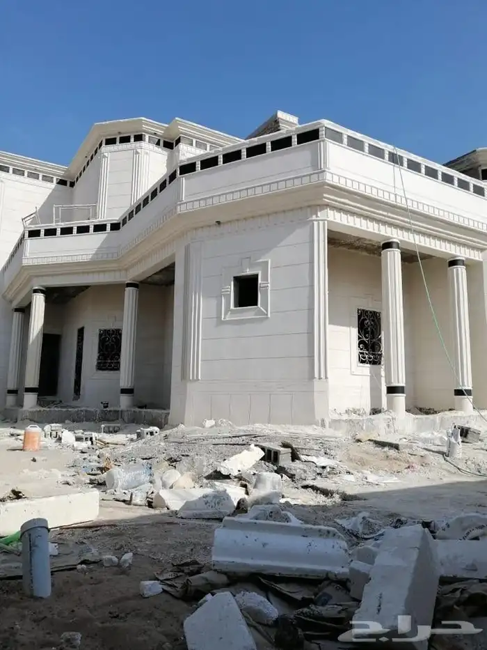 ديكورات خارجية اسمنتيه لياسه ملونه بطحاء الرياض بديل الحجر 5