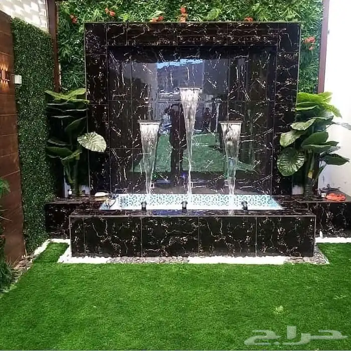 تنسيق حدائق شلالات ومظلات نوافير ثيل صناعي نجيله صناعي 4