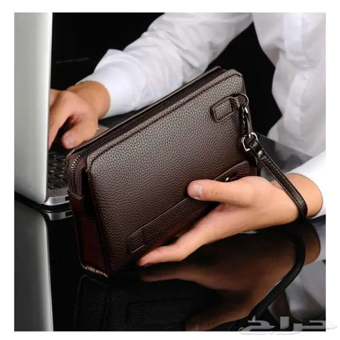 Secure PU Leather Men s Clutch Wallet  with Password Lock 1