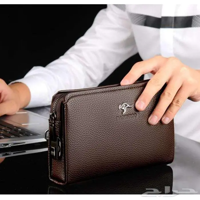 Secure PU Leather Men s Clutch Wallet  with Password Lock 2