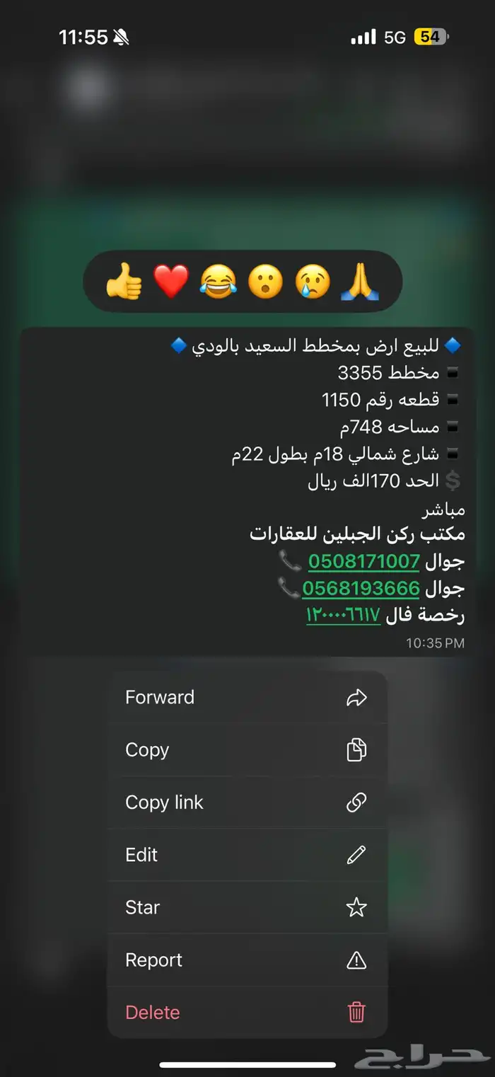للبيع ارض 170 مخطط السعيد المواصفات بالصوره 0