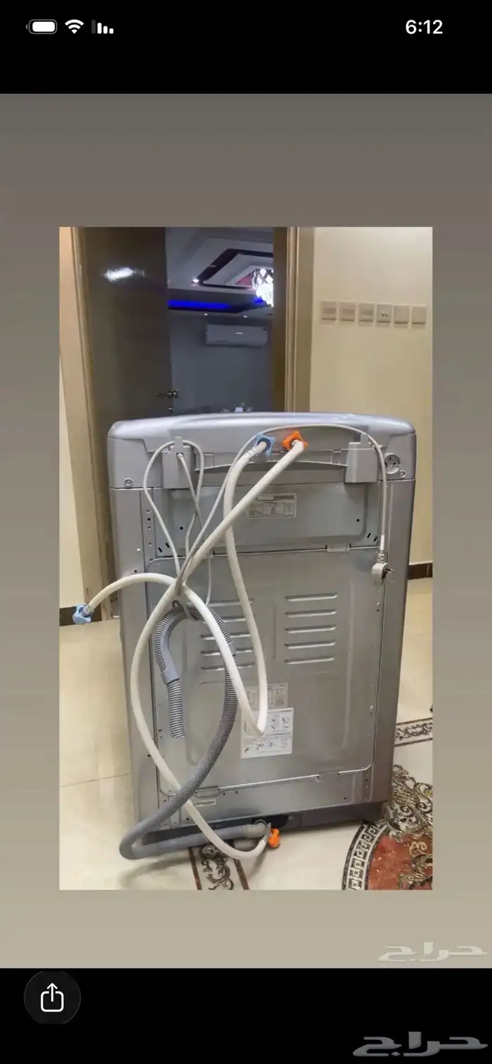 غساله كهربائية أوتوماتيكيه ال جي13كيلو غسيل وتنشيف 0