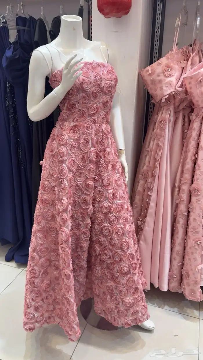 فستان ورد وردي 1