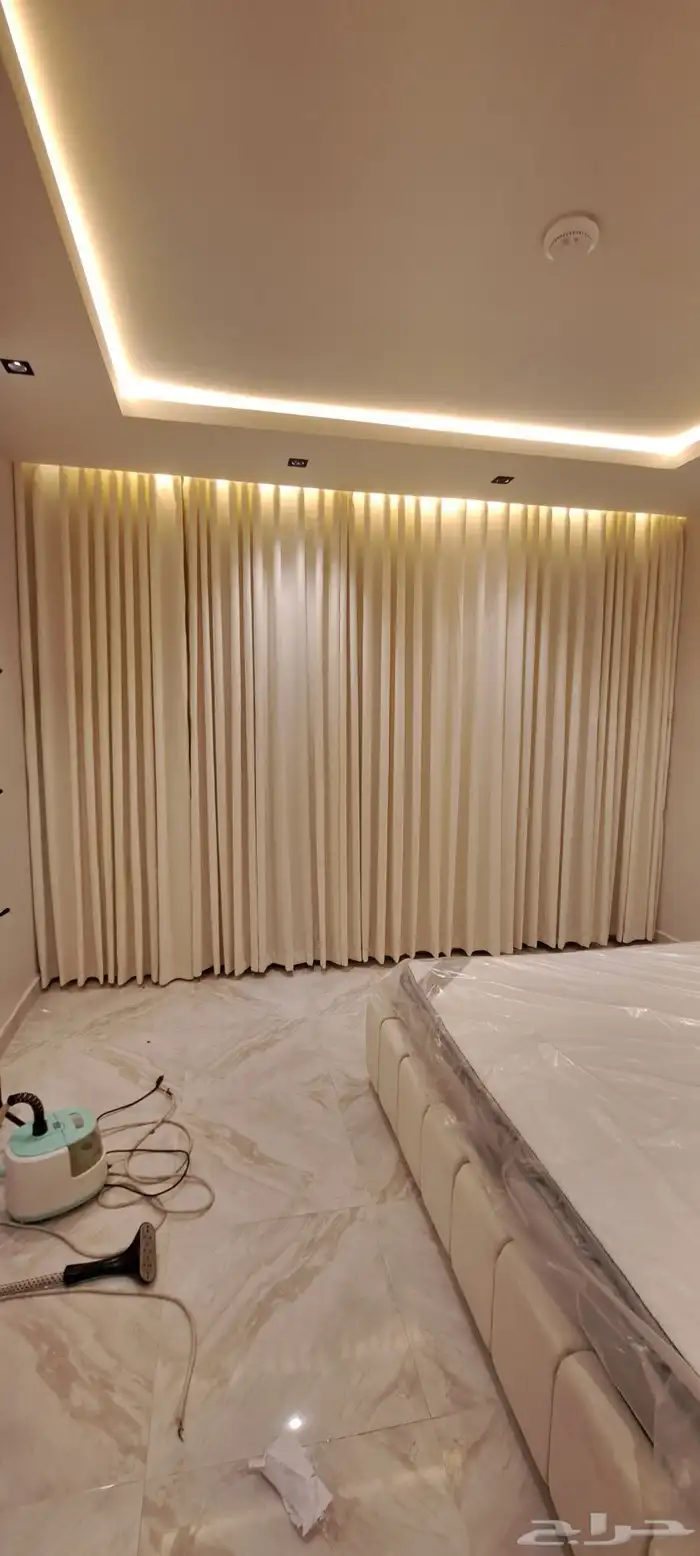 ستائر ويفي شيفون لنن وبلاك اوت عازل المتر65 8