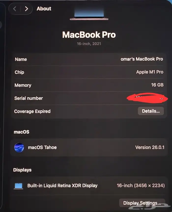 MacBook Pro M1 Pro 16.2-inch شبه جديد 4
