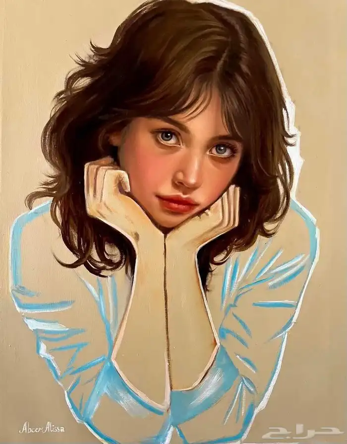 بورتريه فني يدوي بأسلوب واقعي راق 0