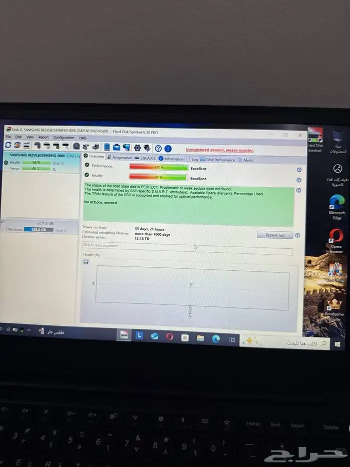 لابتوب لينوفو E14 مستعمل حالة ممتازة - بطارية 91 3