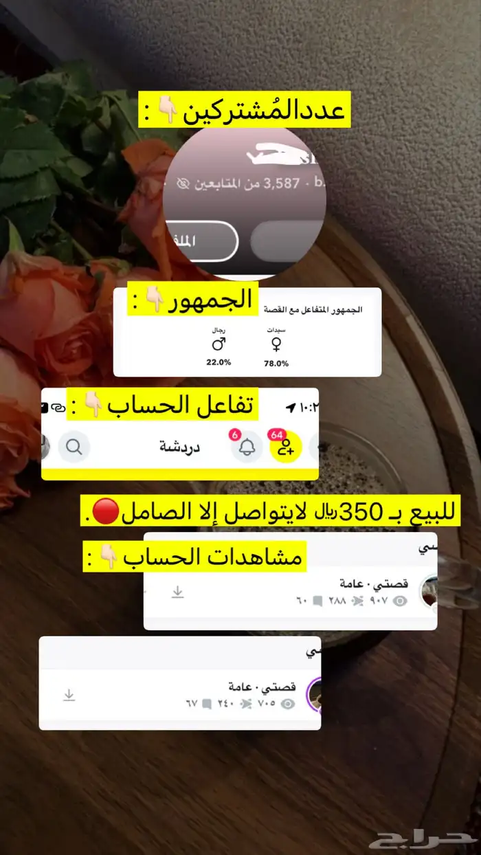 حسابات سناب للبيع 2