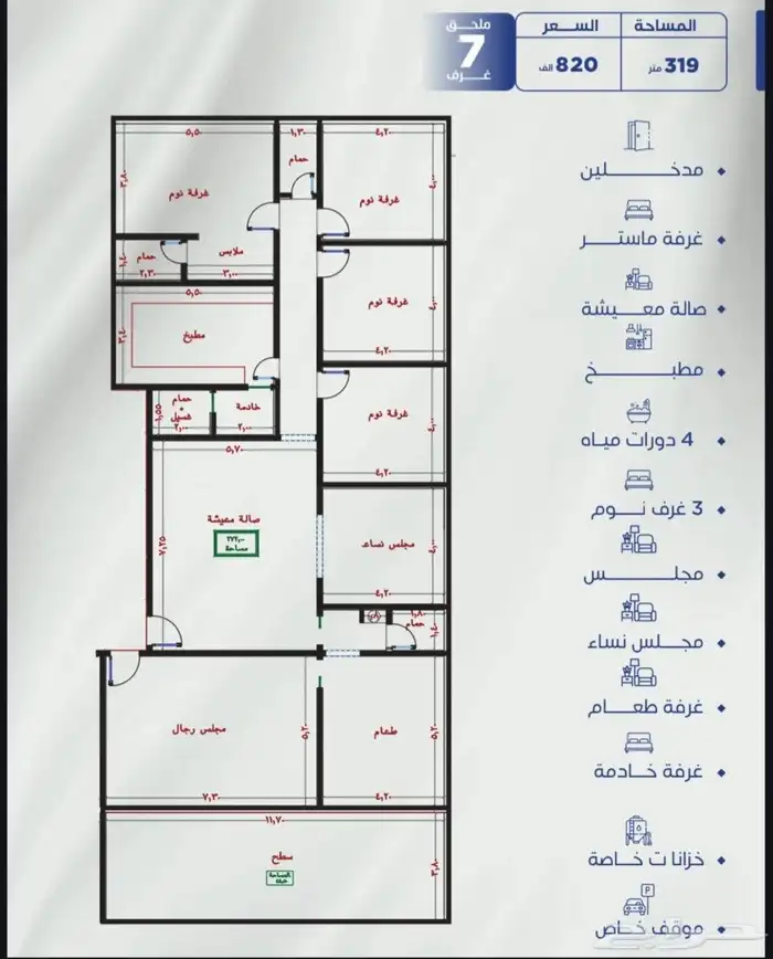شقق وملاحق فاخره بتشطيب فندقي في النزهه عند مول العرب 6