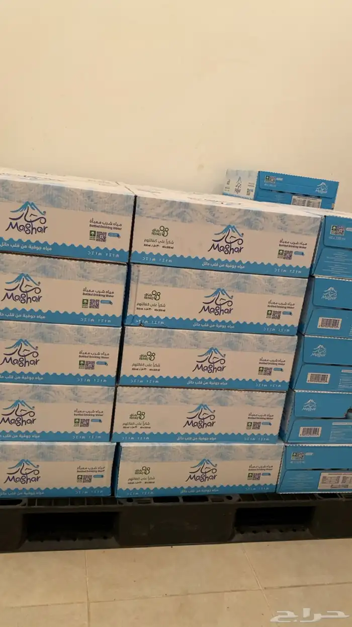 ( 9 ريال ) للبيع كرتون مياه شرب للمساجد والبيوت 0
