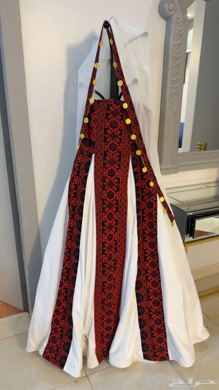 فستان حناء فلسطينية استخدام مره فقط 1