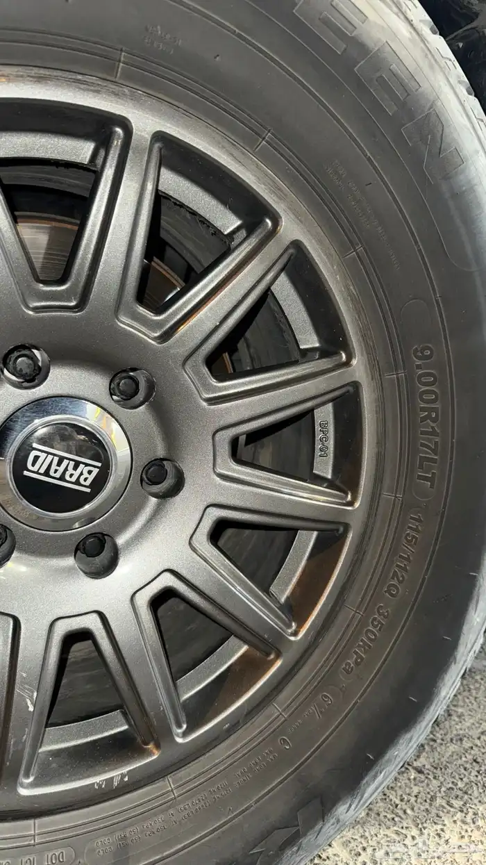 طقم جنوط برايد سييرا نيسان فكسار كثر السيارات ست مسامير تركب 2