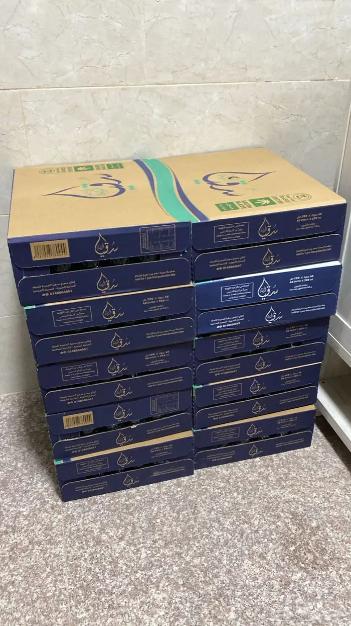 ( 9 ريال ) للبيع كرتون مياه شرب للمساجد والبيوت 1