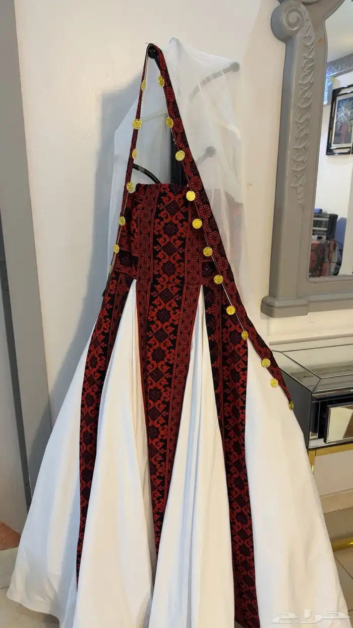 فستان حناء فلسطينية استخدام مره فقط 2