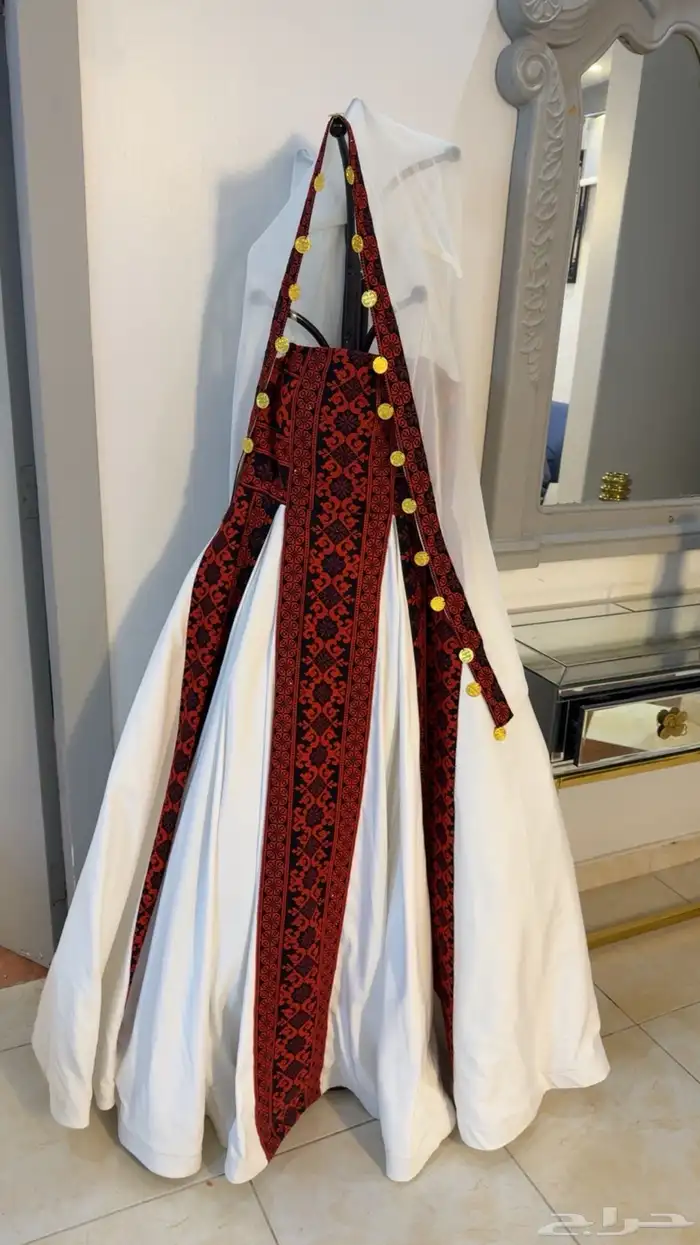 فستان حناء فلسطينية استخدام مره فقط 0