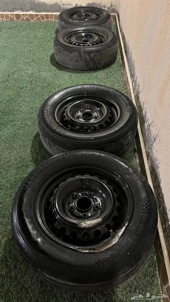 3 جنوط النترا حديد سوح اصلي وكاله مقاس 15 2