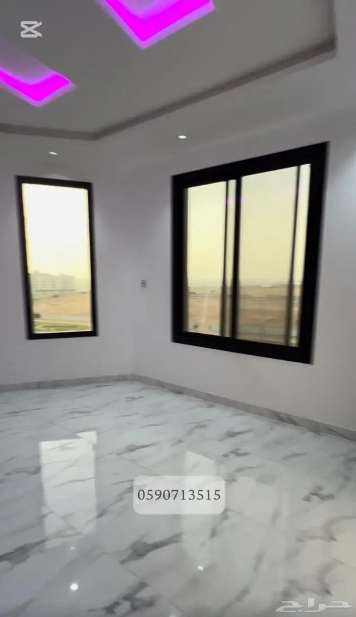 شقة أمامية خمس غرف للإيجار بحي الموسى فيو- طيبه 9