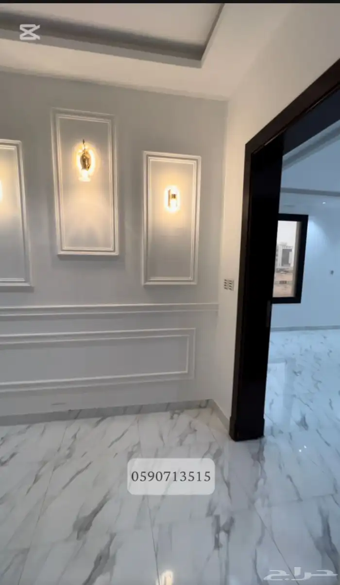 شقة أمامية خمس غرف للإيجار بحي الموسى فيو- طيبه 7