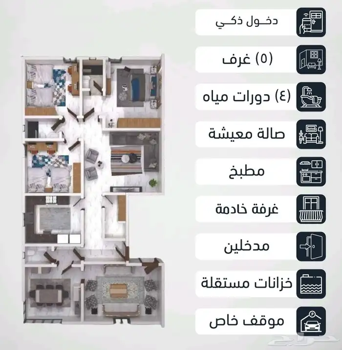 شقة تمليك جديدة حى الروضة للسكن اوالاستثمار 9