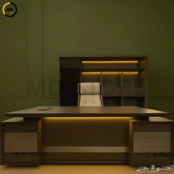 طاولة مكتب  كراسي  خزانات  كرسي انتظار  أرائك متاحة 55