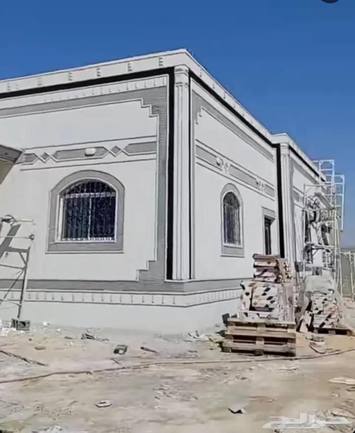 ديكورات خارجية اسمنتيه لياسه ملونه بطحاء الرياض بديل الحجر 13