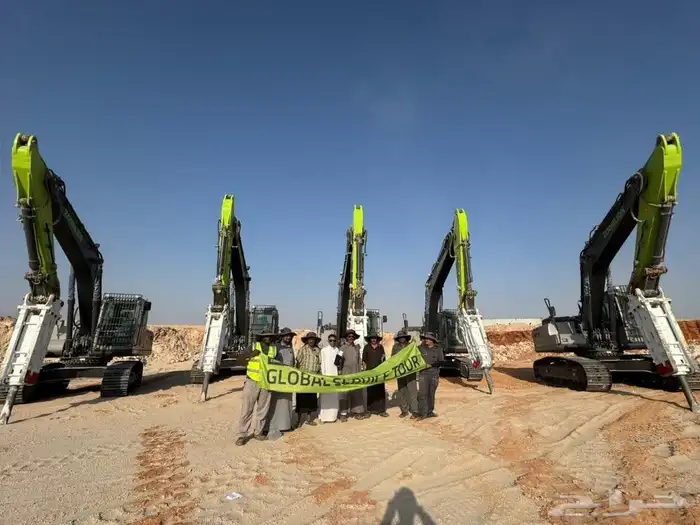 متوفر 5 بوكلينات 2024 اصفار للايجار حفارات بوكلين جديد 0