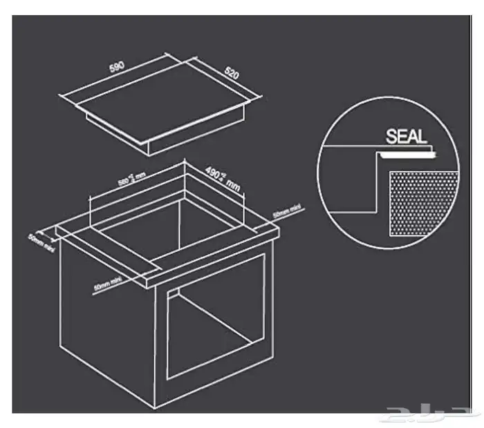 سيراميك بلت إن 6400 واط(4 شعلات) تحكم لمس دقيق. 1