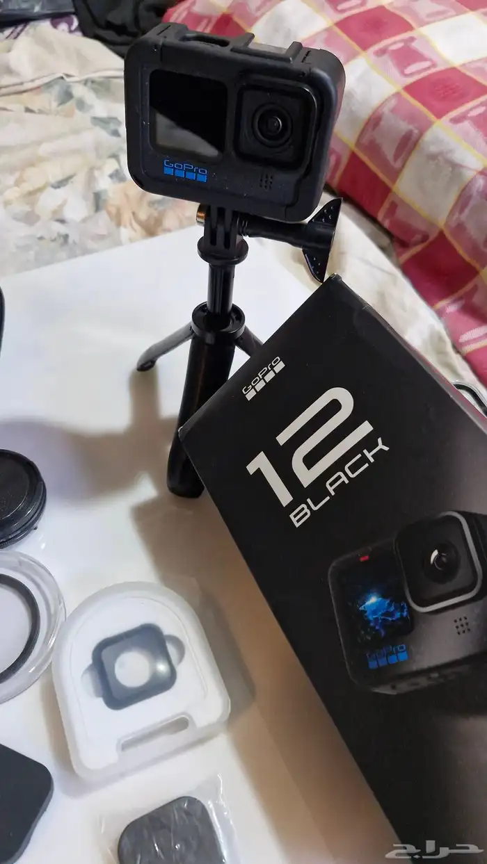 كاميرا الاكشن جوبرو هيرو 12شبه الجديد مع مجموعه اكسسوارات 5