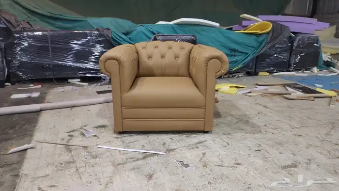 كنب جلد مكتبي فخامة كل ألوان متوفر 8