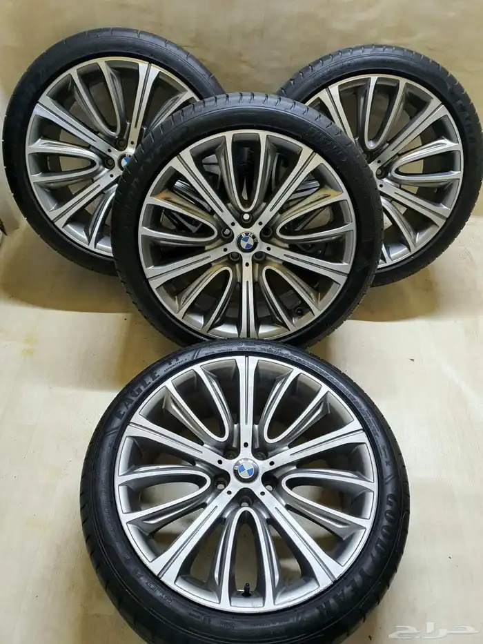 جنوط BMW 2020 740 الشكل الفل مع كفرات نظيفه 0