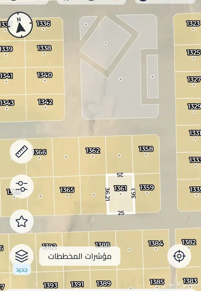 ارض للبيع جدة مخطط المجد قطعة 1361 فقط 300 الف 1