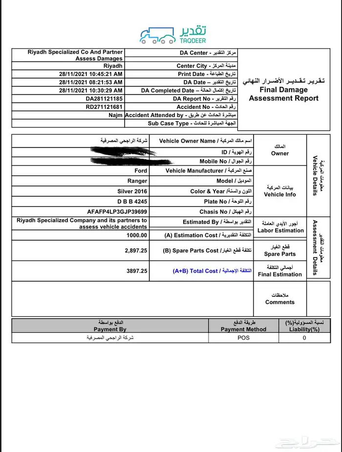 فورد رينجر 2016 قير عادي بنزين 25